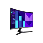 Samsung - Moniteur incurvé VA S3 S39GD 32" - LS32D390GANXZA-Obtenez l'avantage avec des paramètres de jeu optimisables. La couleur et le contraste de l'image peuvent être instantanément ajustés pour voir les scènes plus clairement et repérer les ennemis qui se cachent dans l'obscurité. Le mode Jeu ajuste n'importe quel jeu pour remplir l'écran afin que vous puissiez voir clairement chaque détail