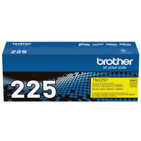 Brother − Cartouche de toner TN225Y − Jaune − Haut rendement-La cartouche de toner jaune permet de produire des documents éclatants et de haute qualité