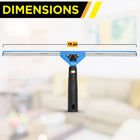 Gritt Commercial - Ensemble de nettoyage de vitres pivotant - Raclette de 18 po - Lave-vitres de 18 po-Offre des résultats professionnels sans traces sur les vitres et le verre