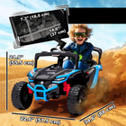 Qaba - Camion électrique 12V pour enfants avec double moteur pour garçons et filles de 3 à 5 ans - bleu-Le cadeau idéal pour les enfants aventureux, stimulant le plaisir et l'exploration  
