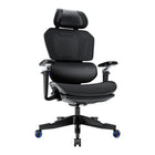 TygerClaw - DuoFlex Chaise de jeu ergonomique à dossier haut - Noir/Bleu-Doté d'un système d'équilibrage de poids de pointe avec quatre positions de verrouillage et un curseur de siège
