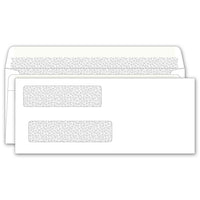 Deluxe - Enveloppes de sécurité autocollantes à double fenêtre, 8-5/8 po x 3-5/8 po, paq./500 (92502-500)-Double fenêtre, autocollantes