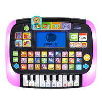 VTech - Tablette P’tit Genius Magic light - Anglais - Paquet de 5-Ajoutez des compétences mathématiques précoces avec des jeux de chiffres, d'ordre et de comptage; explorez les jours de la semaine et les activités quotidiennes