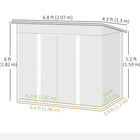 Outsunny - Abri de jardin avec portes verrouillables, vert clair-Construction stable avec parois renforcées et ventilation 