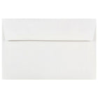 JAM Paper Enveloppes format livret à rabat droit gommé, 5 3/4 x 8 3/4 po, paquet de 200-Blanc