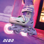 Yvolution - Neon Patins à roues alignées Combo - 12 à 2 - Mauve-Haute performance. Profitez d'une glisse fluide et sans effort grâce à notre roulement métallique haute vitesse Mute 608Z. Conçus pour la précision et la durabilité, ces roulements garantissent une glisse fluide, vous permettant de patiner en toute confiance et aisance.