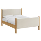 Modway - Maven Grandeur nature Tissu tapis Lit de plateforme, Chêne d’ivoire-Assemblée requise