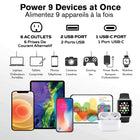 Bell+Howell - Multiprise pivotante avec USB-C - Blanc-Sans fil et compact : Le Rotating Power est la solution parfaite pour organiser les zones autour des prises grâce à sa fonction sans fil. Et grâce à sa taille compacte, le système pivotant se range facilement dans n'importe quel tiroir ou compartiment