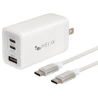 Helix - Chargeur d'ordinateur portable USB type-C, 67W avec cable tresse USB type-c-Puissance d'alimentation de 67 W