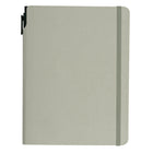 Gry Mattr - Cahier de notes avec stylo - 5 x 8 po - ligné - 100 feuilles - vert-Cahier de notes de taille A5 avec porte-stylo et stylo intégrés
