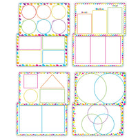Teacher Created Resources - Tapis de tri - Ensemble de 4-Les 8 organisateurs graphiques facilitent l'apprentissage du tri, de la classification, de la catégorisation, du classement et de la comparaison grâce à l'utilisation de compteurs, d'objets manipulables ou de crayons effaçables à sec
