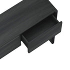 Manhattan Comfort - Console moderne Linda à 3 tiroirs - gris charbon-La profondeur polyvalente de la console convient aux entrées, salons ou salles à manger