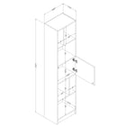 South Shore - Liora - Bibliothèque étroite 5 tablettes - Blanc solide-Assemblage requis : nos produits nécessitent d’être assemblés. Cependant, soyez sans crainte! Chaque meuble vient avec un guide détaillé pour que vous viviez une expérience de montage sans souci.