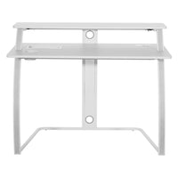 DESIGNlab By OSP - Bureau de jeu Code30 Battlestation - Blanc-Deux prises de courant intégrées, avec ports USB-A et USB-C 