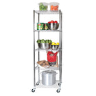 Seville Classics - Étagère grillagée en acier ultradurable à cinq tablettes certifiée NSF - 24" L x 18" W x 72" H -Capacité de poids de 800 livres par tablette sur les pieds de nivellement, répartis uniformément