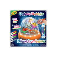 Crayola - Dôme lumineux -CE QUI EST INCLUS : 1 bulle de dessin extérieure, 1 panneau de dessin central et 6 marqueurs gel FX