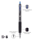 uni-ball - Stylos gel rétractables 207 - 0,7 mm - Bleu - Paquet de 36  -3