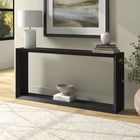 Hudson&Canal - Console Osmond 64" L - Grain noir-Finition en grain noir aspect bois