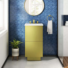 Modway - Quantum 18" Vanette de salle de bain - Or blanc-MDF Construction