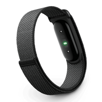 Google - Fitbit Air avec Bracelets de moniteur d'activité - Noir volcanique-Un accompagnement adaptatif, avec Gemini (abonnement requis)