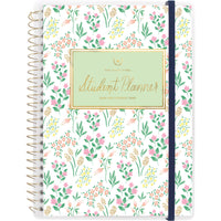 AT-A-GLANCE - Agenda scolaire hebdomadaire/mensuel heure d'or Emily Ley 2024-2025 - 5 3/8 po x 8 1/2 po - vert/rose - anglais -Couverture plastifiée durable avec un motif de fleurs sauvages. Comprend une fermeture élastique. 