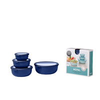 Mepal - CIRQULA ENS/4 Rnd Shlw 350+750 mL, 1.25+2.25L/12+25+47+76oz  Bleu Vif.-Va au lave-vaisselle