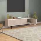 Hudson&Canal - Meuble TV Whitman pour téléviseurs jusqu'à 75" - Blanc aulne-Dimensions du produit : 15,5" L x 70" l x 20" H
