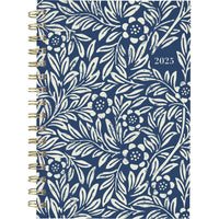 Cambridge - Agenda hebdomadaire/mensuel Block Print 2025 - 8-1/2 po H x 5 1/2 po l - Bleu - Bilingue-12 mois : janvier 2025 à décembre 2025