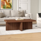 Hudson&Canal - Table basse rectangulaire Elna (44 po de largeur) - Noyer satiné-Nettoyer avec un chiffon doux et sec, sans produits chimiques agressifs ni produits de nettoyage abrasifs