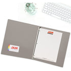 JAM Paper - Classeur en plastique de 2 -5 cm - gris fumé - 3 anneaux-Ce porte-documents est un incontournable pour tous vos projets, devoirs, mémos, travaux scolaires et tout autre document important qui doit être conservé en sécurité.