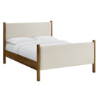 Modway - Maven Grandeur nature Tissu tapis Lit de plateforme, Noyer d’ivoire-Assemblée requise