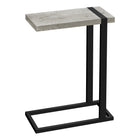 Monarch Specialties - 2858 Table D'Appoint - Faux Bois Gris/Metal Noir-1