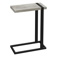 Monarch Specialties - 2858 Table D'Appoint - Faux Bois Gris/Metal Noir-1