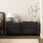 Manhattan Comfort - Linda 24" Table de nuit moderne à 2 tiroirs - Gris charbon - Lot de 2-Comprend 2 tiroirs spacieux avec extension à 75 %