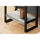 Monarch Specialties - 2857 Table D'Appoint - Faux Bois Gris/Metal Noir-3