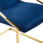 Modway - Pitch Performance Velvet Fauteuil à manger Ensemble de 2 - Marine d’or-8
