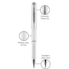 uni-ball – Stylo à impact gel Signo – 1,0 mm – blanc-Les stylos Signo Gel Impact ajoutent une touche d’élégance aux carnets de notes, aux agendas personnels et à la fabrication de cartes