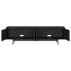 Hudson&Canal - Meuble TV Whitman pour téléviseurs jusqu'à 75" - Grain noir-Nettoyer avec un chiffon doux et sec, sans produits chimiques agressifs ni produits de nettoyage abrasifs