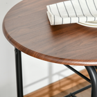 HOMCOM - ensemble de salle à manger 3 pièces 31,5 po avec étagère de rangement - naturel-Fabriqué en MDF robuste et structure en métal pour plus de durabilité