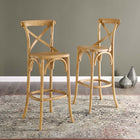 Modway - Gear Tabouret de bar - Naturel-Capsules de pied non marquées