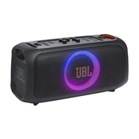 JBL - PartyBox On-The-Go Essential - Enceinte de Soirée Portable avec Effets Lumineux et Micro Sans Fil-Trouvez votre rythme avec 100 watts de Son Pro JBL puissant et résonnant. En intérieur comme en extérieur, l’enceinte JBL PartyBox On-The-Go Essential produit des aigus nets, des fréquences moyennes pures et des basses enivrantes, avec le Bass Boost pour faire durer le plaisir toute la nuit.