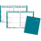 AT-A-GLANCE - Agenda scolaire hebdomadaire/mensuel Evelina 2024-2025 - 8 1/2 po x 11 po - sarcelle - bilingue-Reliure à double spirale résistante aux accrocs et qui repose à plat pour une utilisation facile