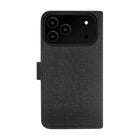 Blu Element - Étui Folio 2-in-1 pour iPhone 17 Pro - Noir-Matériau semi-doux cousu à la main de qualité supérieure