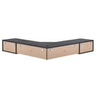 Modway - Render Coin de montage mural Bureau - Charbon de bois-Assemblée requise