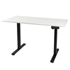 Ezywork - Bureau debout électrique à pièce entière - Cadre noir / Dessus blanc-Plateau de table en pièce entière