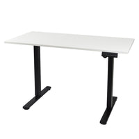Ezywork - Bureau debout électrique à pièce entière - Cadre noir / Dessus blanc-Plateau de table en pièce entière