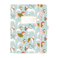 Graphique - 2024-2025 Académique Chiens De l'Ouest Hebdomadaire/Mensuel Planificateur de Bureau - 15.24 x 20.32 cm-18 mois