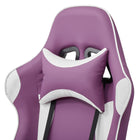 Chaise de jeu Ravagers de CorLiving - Violet/Blanc-Les accoudoirs s’inclinent avec la chaise pour plus de confort