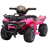 Aosom - VTT à batterie 6 V pour tout-petits avec musique - Rose-Les phares lumineux offrent une expérience de conduite authentique à vos enfants 