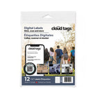 Cloud Tags - 10113 programmables QR Étiquettes - Paquet de 12-Autocollants de codes QR programmables multi-usages.